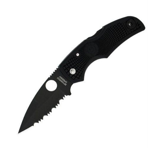 NATIVE 5--LIGHTWEIGHT BLACK HANDLE/BLACK BLADE/COMBO EDGE